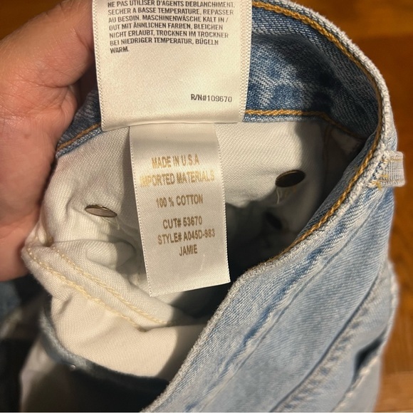 AGOLDE Jaime Button Fly Distressed Classic High Rise Straight Ankle Jeans Sz 27 - Picture 13 of 15